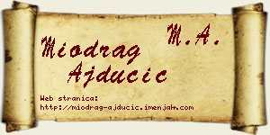 Miodrag Ajdučić vizit kartica